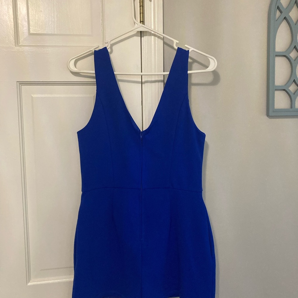 Elegant Blue Women's Romper - Picture 2 of 4